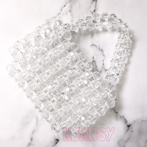 KJANSY | Bags | New Clear Acrylic Faceted Beaded Bag | Poshmark